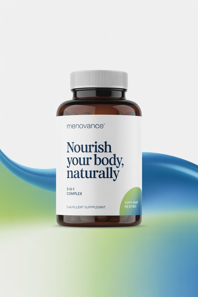 Menovance 5-in-1 complex supplement packaging
